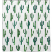 Cactus patroon | Zuidwestelijke Woestijn Botanisch Douchegordijn (Voorkant)