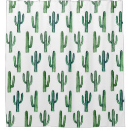 Cactus patroon | Zuidwestelijke Woestijn Botanisch Douchegordijn