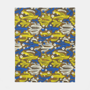 Cactus patroon, zwarte achtergrond. fleece deken