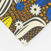 Cactus patroon, zwarte achtergrond. fleece deken (Hoek)