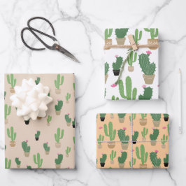 Cactus Patroonplaten oppakken Inpakpapier Vel
