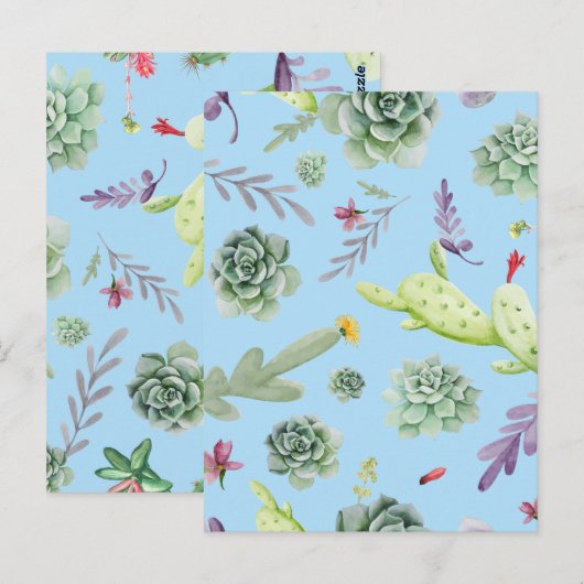 Cactus Pattern 10 Briefkaart (Voorkant / Achterkant)