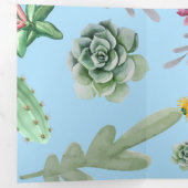 Cactus Pattern 10 Drieluik Wenskaart (Binnenzijde eerst)