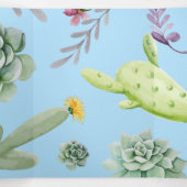 Cactus Pattern 10 Drieluik Wenskaart (Binnenkant midden)