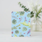 Cactus Pattern 10 Feestdagenkaart (Staand voorkant)