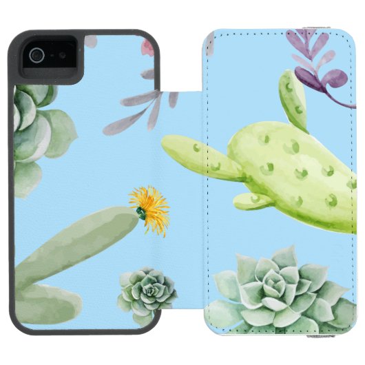 Cactus Pattern 10 Incipio iPhone Portemonnee Hoesje (Agenda Open)
