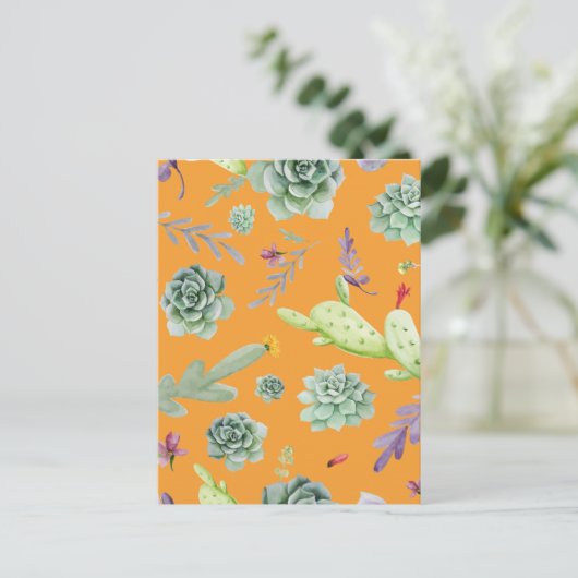 Cactus Pattern 11 Briefkaart (Staand voorkant)