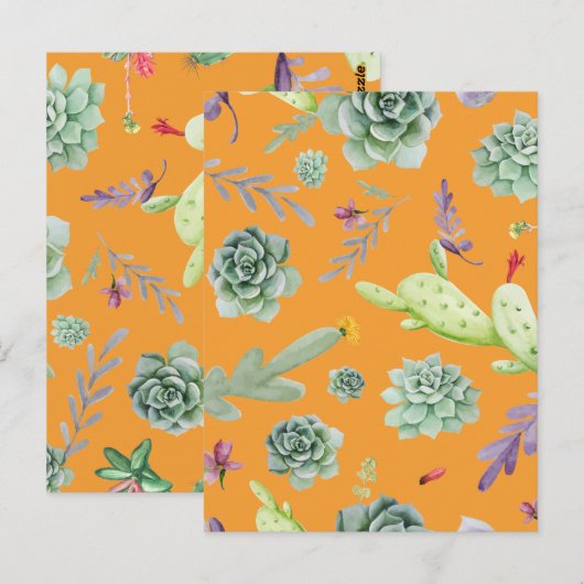 Cactus Pattern 11 Briefkaart (Voorkant / Achterkant)