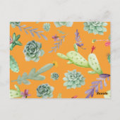 Cactus Pattern 11 Briefkaart (Achterkant)