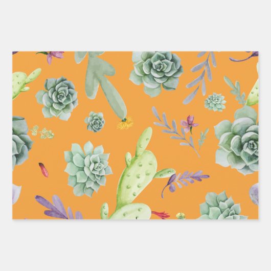 Cactus Pattern 11 Inpakpapier Vel (Voorkant)