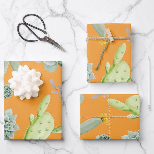 Cactus Pattern 11 Inpakpapier Vel (Voorkant)