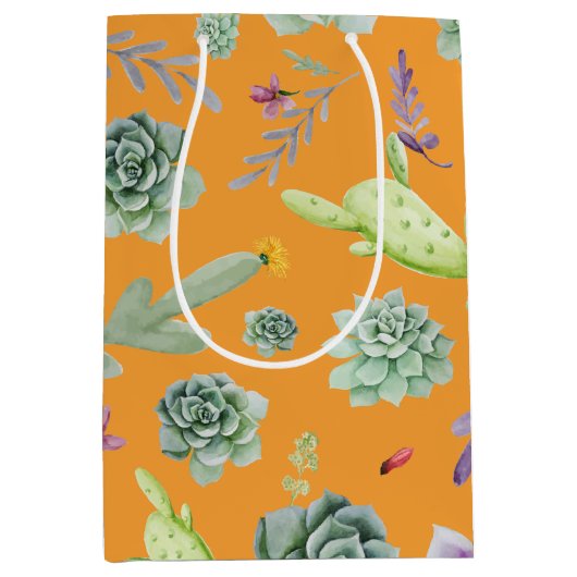 Cactus Pattern 11 Medium Cadeauzakje (Voorkant)