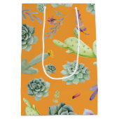Cactus Pattern 11 Medium Cadeauzakje (Achterkant)