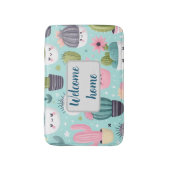 Cactus pattern badmat (Voorkant Verticaal)