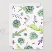 Cactus Pattern Bedankkaart (Achterkant)