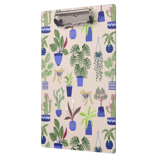 Cactus Pattern Blush Pink Klembord (Links)