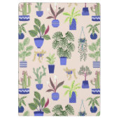 Cactus Pattern Blush Pink Klembord (Achterkant)