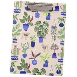 Cactus Pattern Blush Pink Klembord