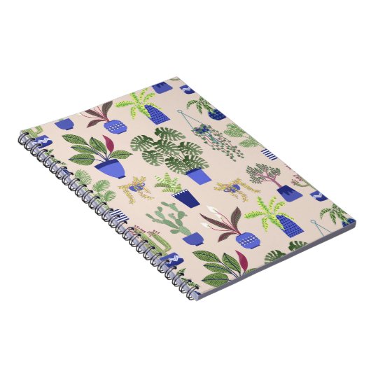 Cactus Pattern Blush Pink Notitieboek (Rechterzijde)