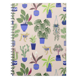 Cactus Pattern Blush Pink Notitieboek