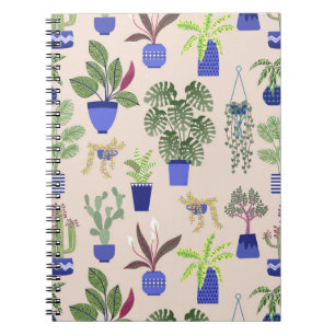 Cactus Pattern Blush Pink Notitieboek