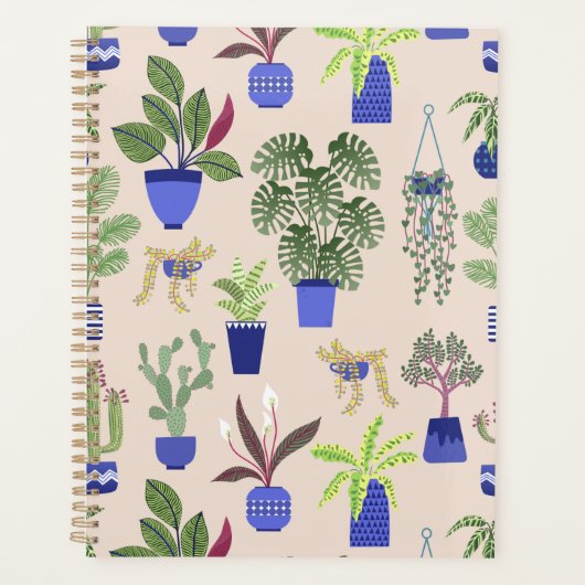 Cactus Pattern Blush Pink Planner (Voorkant)