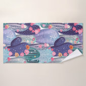 Cactus Pattern Colorful Waterverf Bath Towel set Badhanddoek (Badhanddoek)