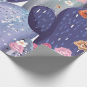 Cactus Pattern Colorful Waterverf Cadeaupapier (Hoek)