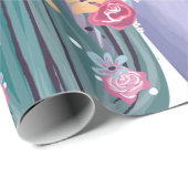 Cactus Pattern Colorful Waterverf Cadeaupapier (Rol Hoek)