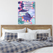 Cactus Pattern Colorful Waterverf Canvas Afdruk (Insitu (Slaapkamer))