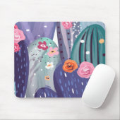 Cactus Pattern Colorful Waterverf Muismat (Met muis)