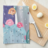 Cactus Pattern Colorful Waterverf Theedoek (Quarter Fold)