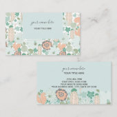 Cactus Pattern Coral Mint Green Visitekaartje (Voorkant / Achterkant)