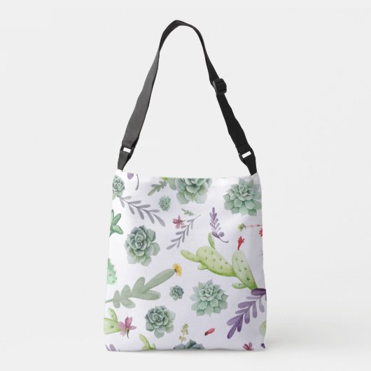 Cactus Pattern Crossbody Tas (Achterkant)