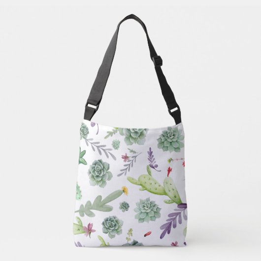 Cactus Pattern Crossbody Tas (Voorkant)