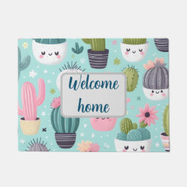 Cactus pattern deurmat