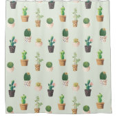Cactus Pattern Douchegordijn (Voorkant)