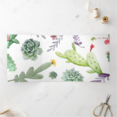 Cactus Pattern Drieluik Wenskaart (Binnen)