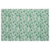 Cactus Pattern - Forest Green and White Stof (Fat Quarter)
