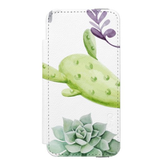 Cactus Pattern Incipio iPhone Portemonnee Hoesje (Voorkant Agenda)