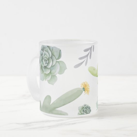 Cactus Pattern Matglas Koffiemok (Voorkant links)