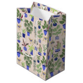 Cactus Pattern Medium Cadeauzakje (Voorkant Gekanteld)