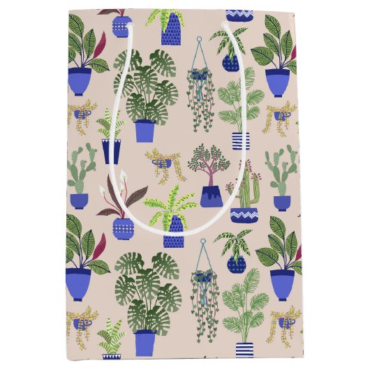 Cactus Pattern Medium Cadeauzakje (Voorkant)