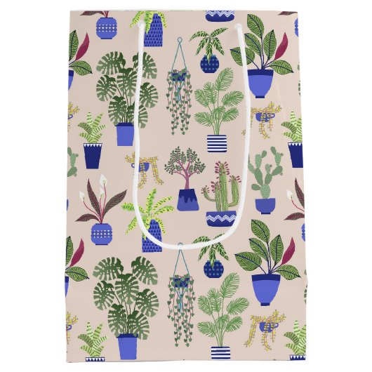Cactus Pattern Medium Cadeauzakje (Achterkant)
