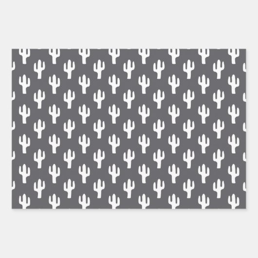 Cactus Pattern Neutral Desert Modern Business Inpakpapier Vel (Voorkant 3)