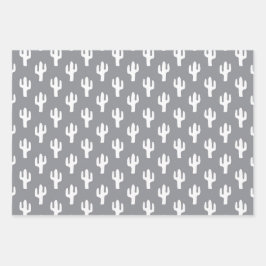 Cactus Pattern Neutral Desert Modern Business Inpakpapier Vel