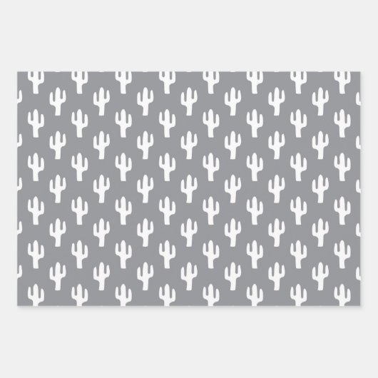 Cactus Pattern Neutral Desert Modern Business Inpakpapier Vel (Voorkant)