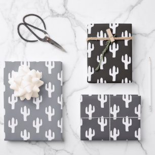 Cactus Pattern Neutral Desert Modern Business Inpakpapier Vel