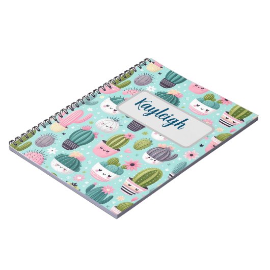 Cactus pattern notitieboek (Linkerzijde)