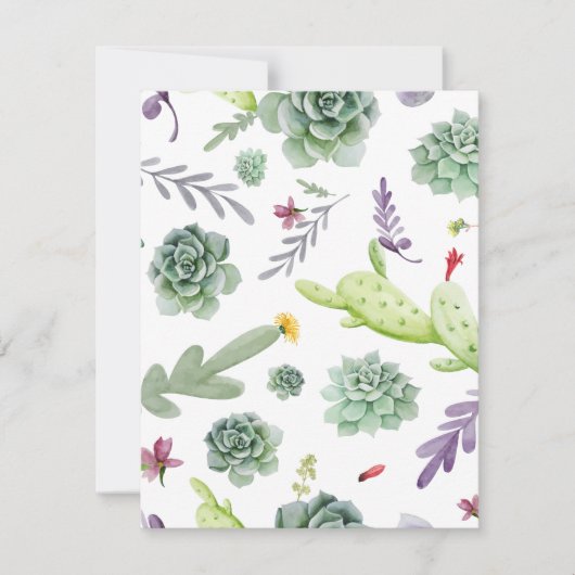 Cactus Pattern Notitiekaartje (Voorkant)